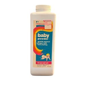 VINTAGE Walgreens Baby Powder w/ TALC 14oz Bottle Full